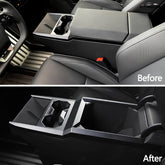 Cybertruck Center Console Cup Holder Panel Trim Cover CTmods® (Carbon Fiber Pattern ABS)